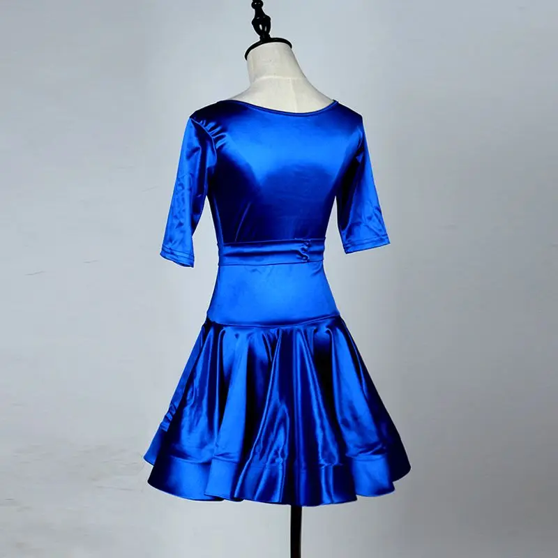 Платье для латинских танцев Женский взрослый костюм сальсы стандартные платья 1/2