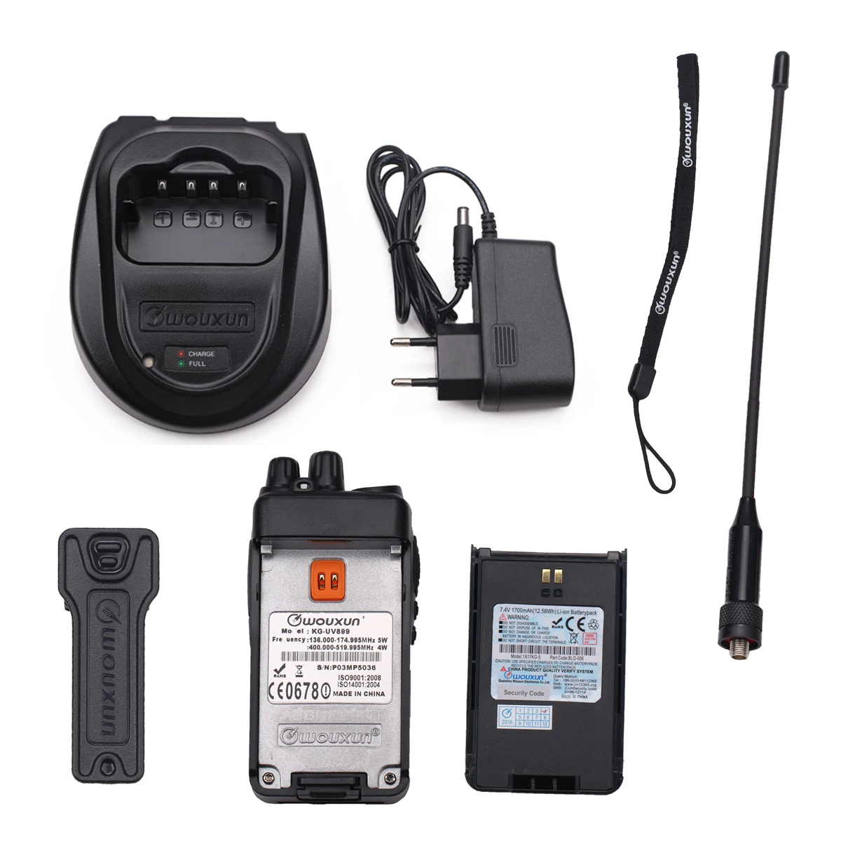 WOUXUN KG-UV899 VHF UHF двухдиапазонный двойной дисплей 1700 мАч батарея классический двухсторонний радио KG-UVD1P рация
