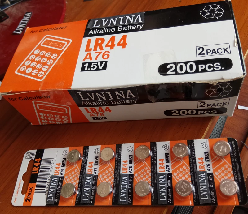 20X Для maxel LR44 A76 AG13 0% Hg SR1154 357 LR 44 1 5 V батареи для калькулятора HgX10batterys | Электроника