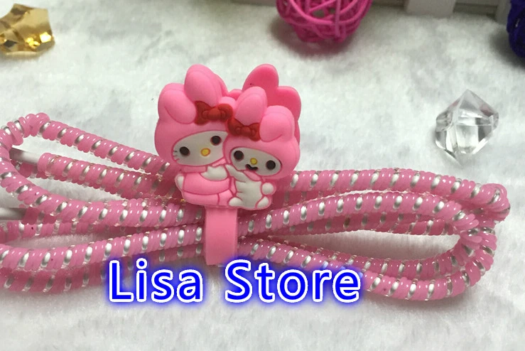 

200pcs Double Colors Spring Protective sleeve Mobile Tablet Spiral Cord Protector for Cell Phone iPhone Charger Earphone Cord