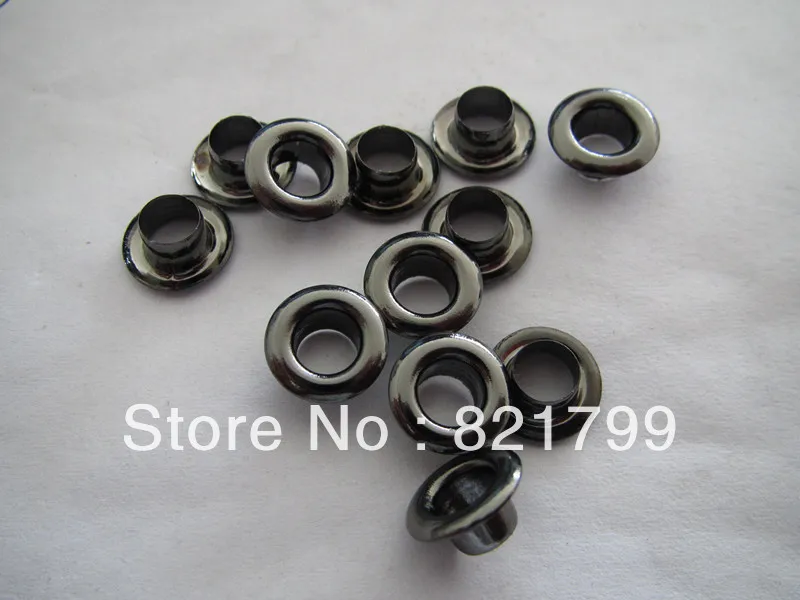 

8mm brass black nickel eyelets for apparel eyelets whosale price