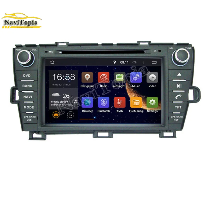 Автомобильный DVD плеер NAVITOPIA 4 Гб ОЗУ 64 ПЗУ шесть ядер Android 9 0 GPS навигация для Toyota