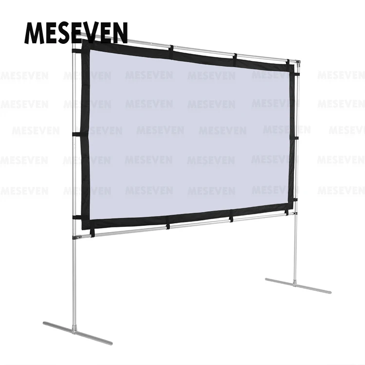 Проекционный кронштейн MESEVEN экран 150 дюймов Портативный Сложенный белый холст с