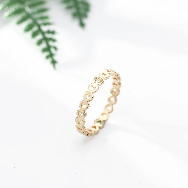 Женское кольцо Sonykifa серебряное с блестящим цирконием и сердечком на палец