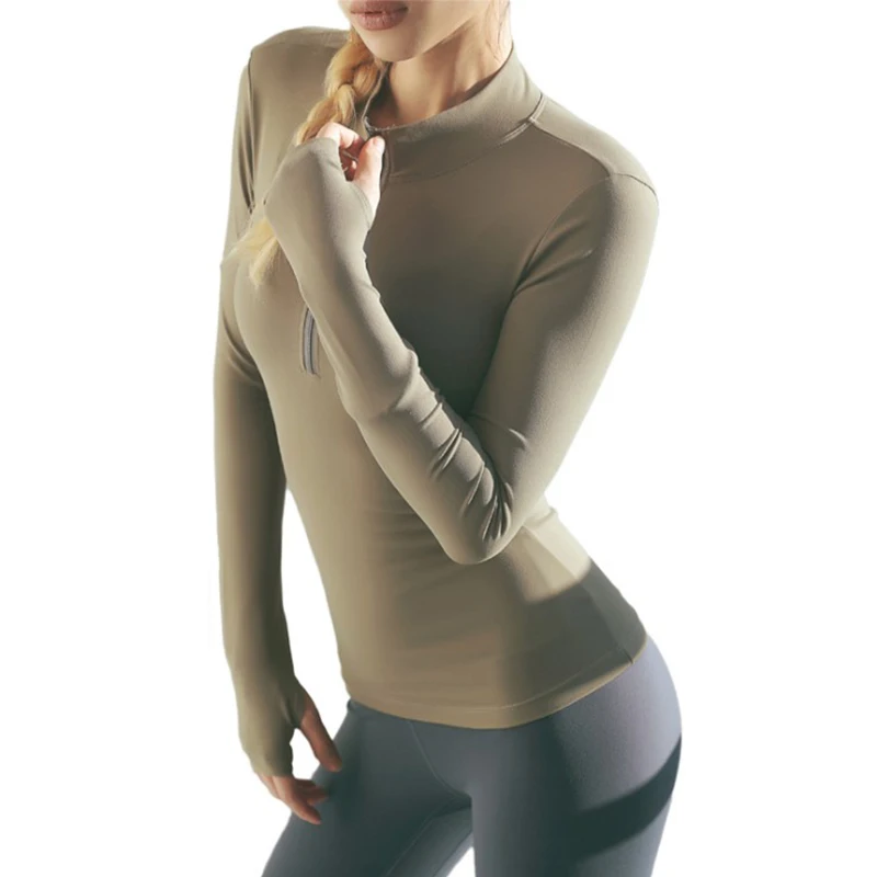 Long Sleeve Shirt Yoga Top Fitness Female T-shirt Sport Sports Wear For Women Gym Workout | Спорт и развлечения