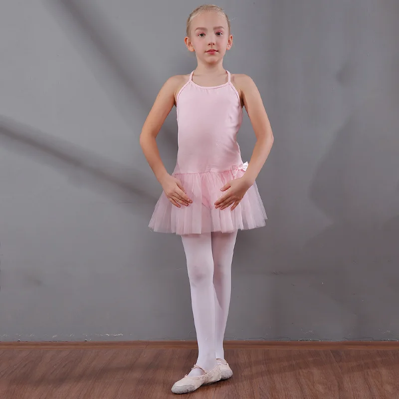 

Girls Ballet Dancing Dress Sleeveless Children's Dance Costumes Female Ballet Skirt Gymnastics Leotard for Girls D0781