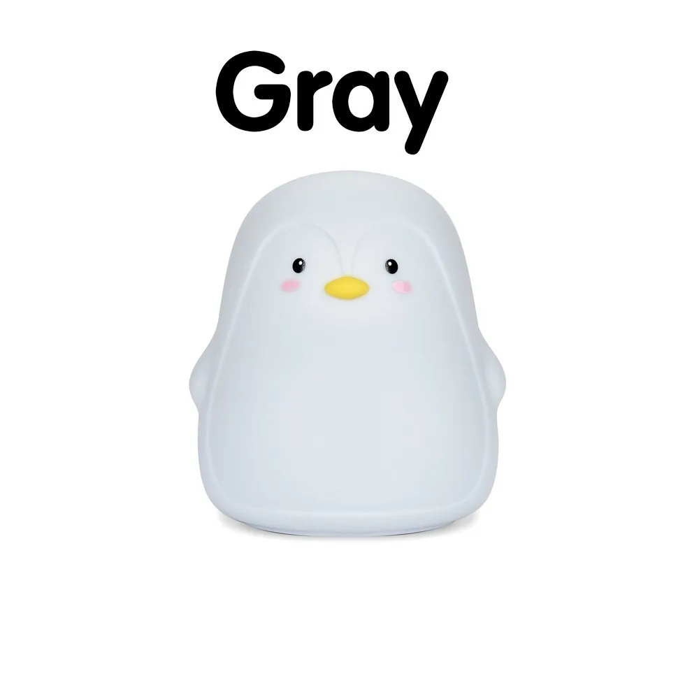 Gray Color Милый пингвин Ночная лампа Мультфильм Светодиодная лампа игрушки свет для детей сенсорный детская лампа Nocna Dla Dzieci Veilleuse Enfant - Испускаемый цвет: Gray Color