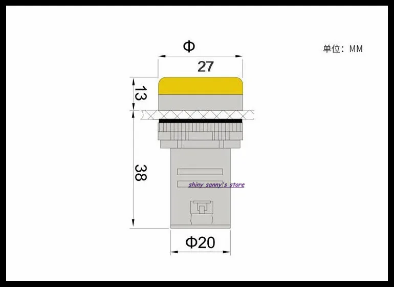 

10 pcs/Lot AD16-22DS 22mm Diameter Green AC/DC 12V,24V,36V,110V, AC220V LED Power Indicator Signal Light Lamp Brand New