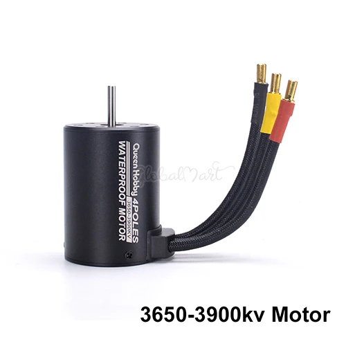 3650-3900KV Motor Водонепроницаемый 3650 3900KV 4300KV/3660 3300KV 3800KV бесщеточный двигатель 60A ESC программист карта комбо набор для 1:10 1/10 RC автомобиль грузовик - Цвет: 3650-3900KV Motor