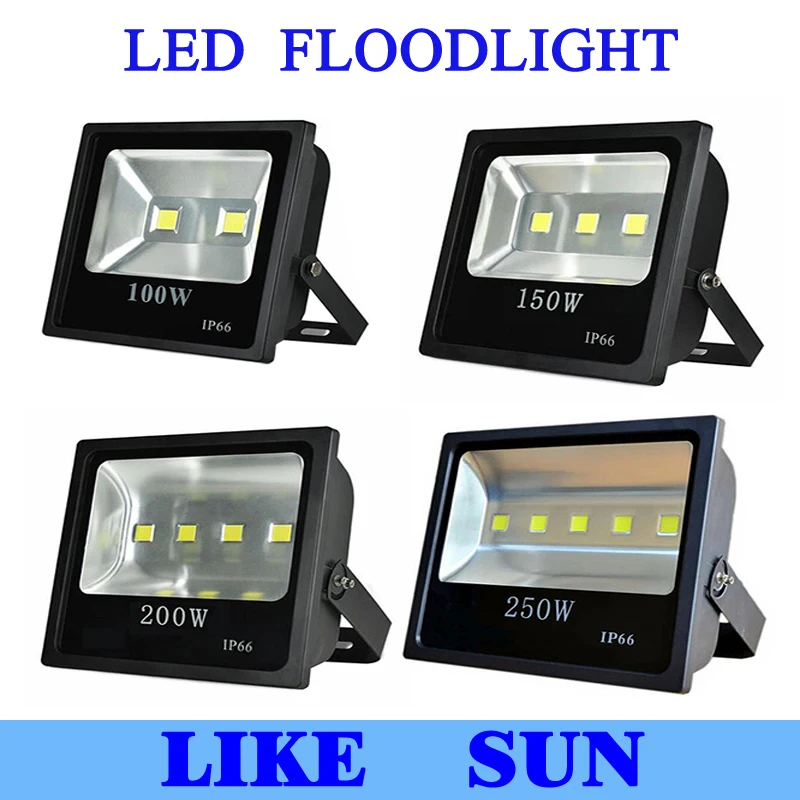 

Светодиодный прожектор 100 Вт, 150 Вт, 200 Вт, 250 Вт, RGB/Теплый светильник/холодный светильник, супер яркий светодиодный уличный прожектор