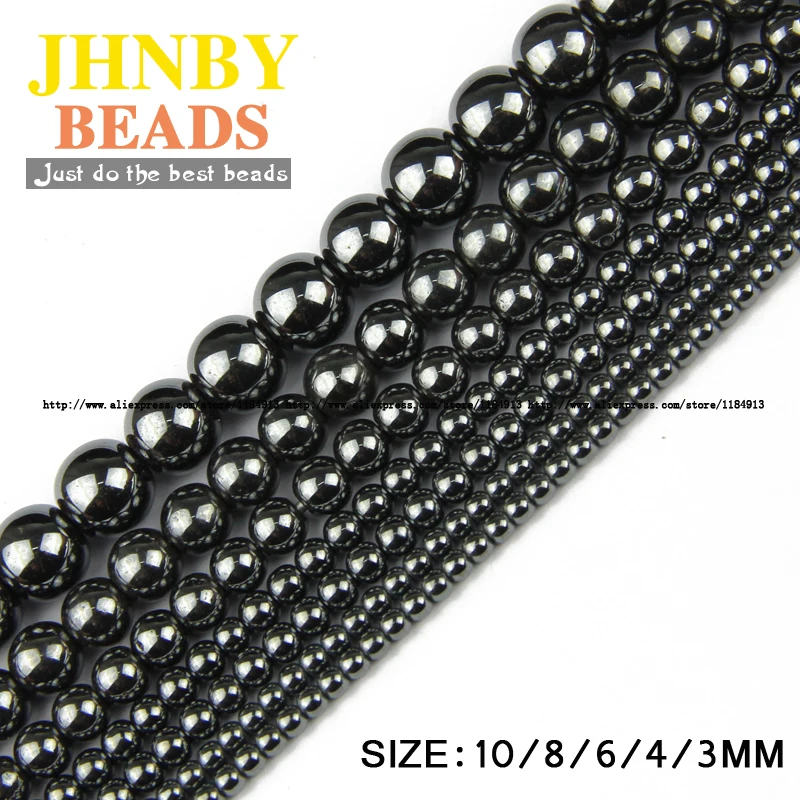 Круглые бусины JHNBY из Натурального Гематита 3/4/6/8/10 мм|bead picture|beads and beadsbeads 10mm |