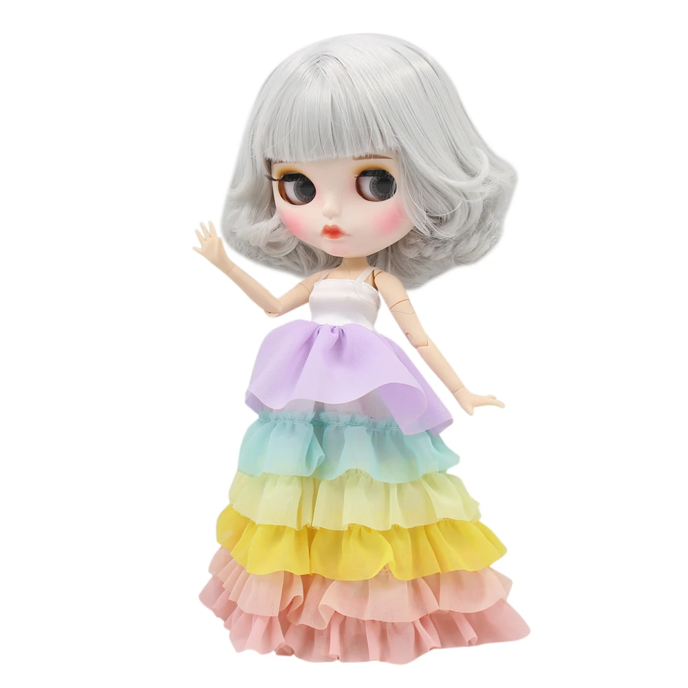 Кукла Blyth ICY DBS с белой кожей шарнирное тело новое матовое лицо Милые серые