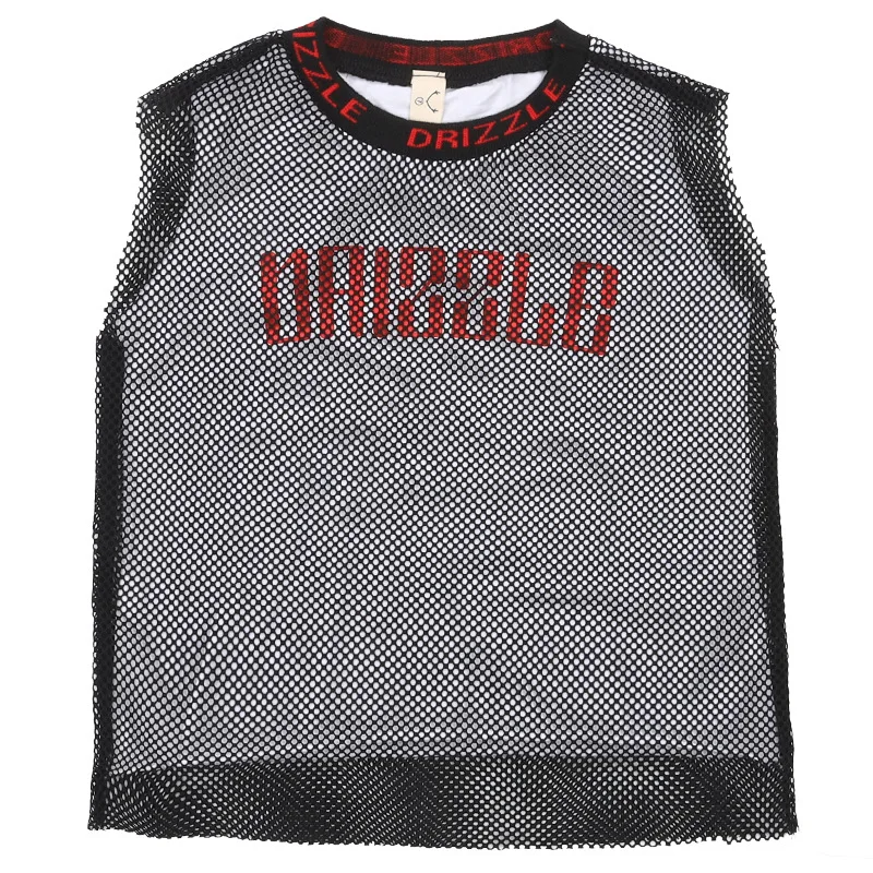 Жилет для мальчиков с изображением океана Сетчатая футболка без рукавов детская