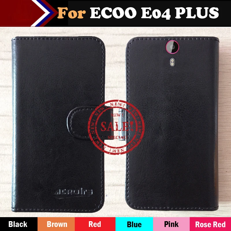Чехол ECOO E04 PLUS 6 видов цветов роскошный кожаный чехол с откидной крышкой и