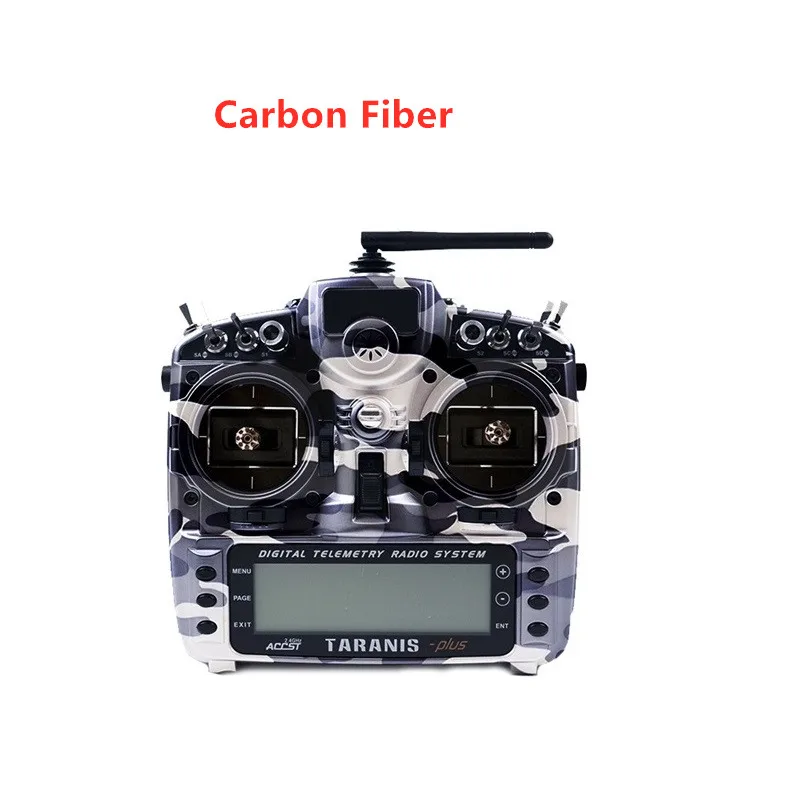 CarbonFiber Right T FrSky 2,4G 16CH Taranis X9D Plus SE передатчик специальное издание w/M9 Чехол с датчиком передачи воды с батареей и радиоуправляемой игрушкой - Цвет: CarbonFiber Right T