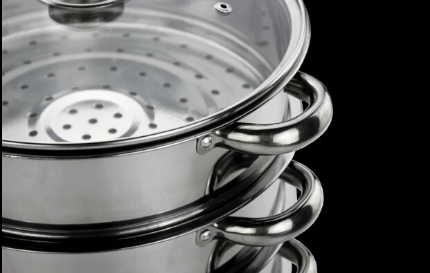 30 см 4 слоя Пароварка горшок INOX MULTI-FUNCTION кастрюля Двойной бойлер кастрюля паровой лоток