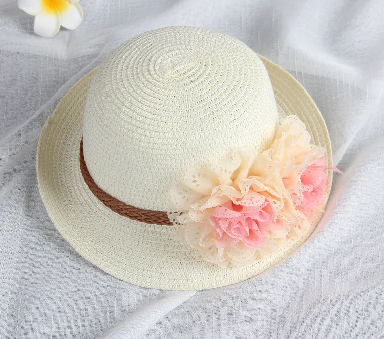 Оптовая продажа Сезон лето Детская одежда с цветочным рисунком Соломенные шляпы