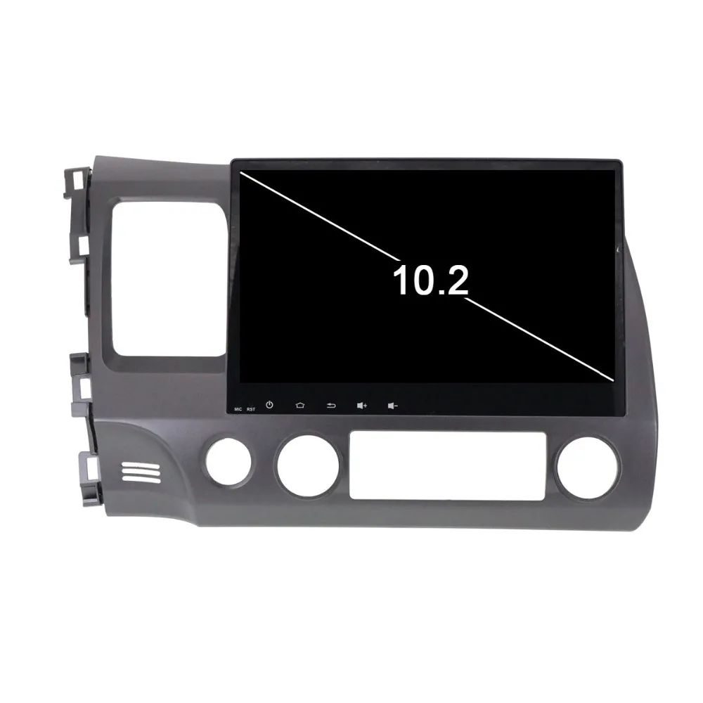 Автомагнитола на Android 9 без DVD плеера GPS навигация для Honda Civic 2007 2011 мультимедийный