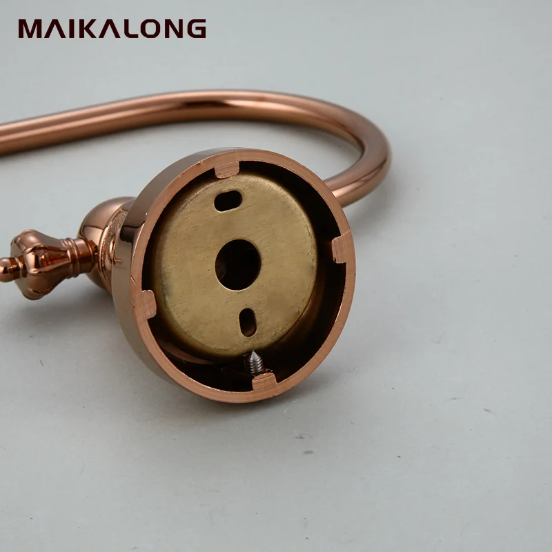 rose gold.Wall Mounted Towel Ring Holder Bar Bathroom Accessories | Обустройство дома