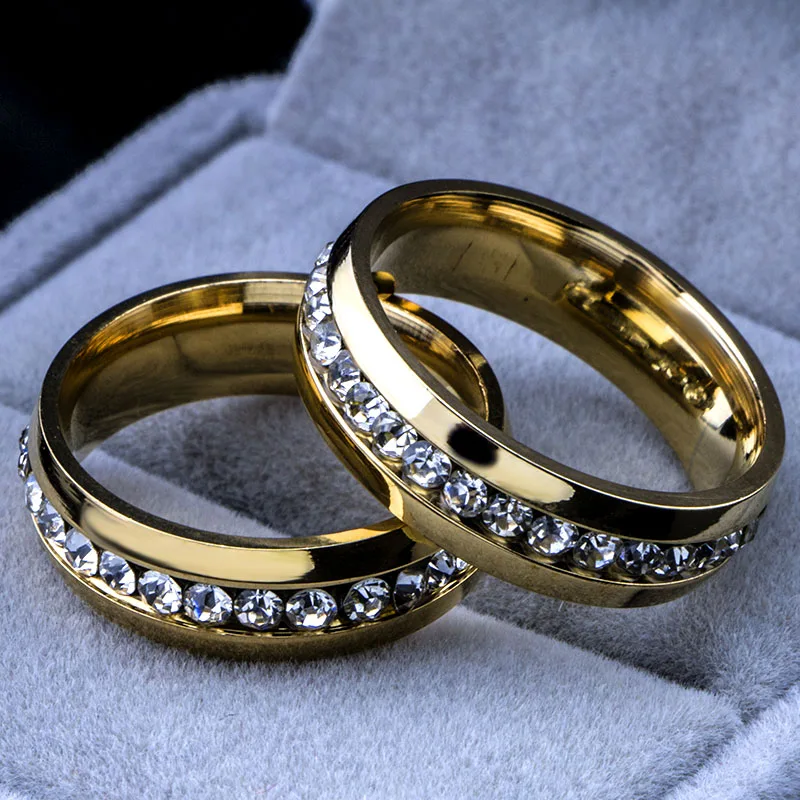Новые чешские Стразы 316L из нержавеющей стали 18k золото GP для женщин и мужчин