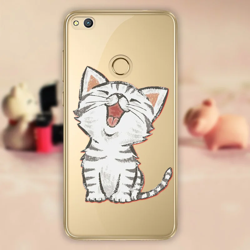 Transparent HHM Для huawei P9 Lite, чехол для huawei P8 Lite для телефона, мягкий силиконовый чехол для huawei Honor 8 Lite, ТПУ, защитный чехол на заднюю панель - Цвет: Transparent HHM