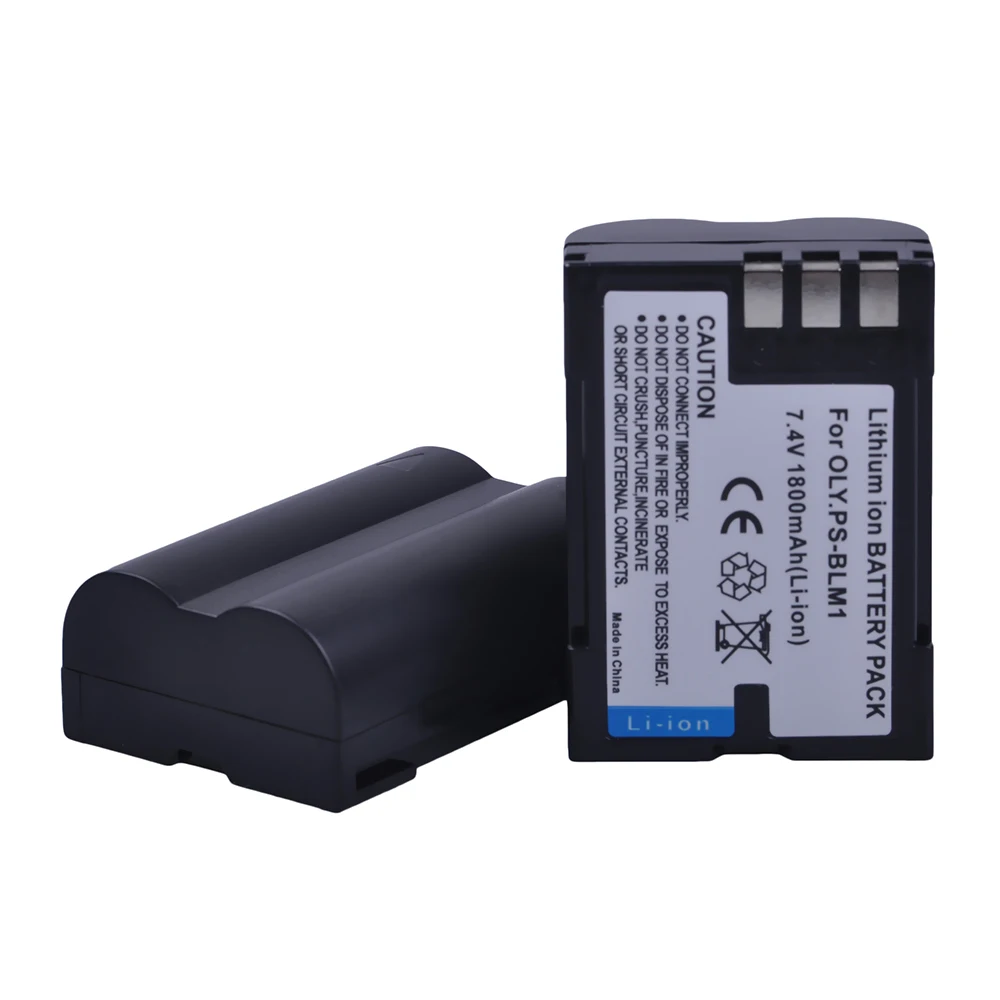 Фото PowerTrust 2Pcs PS-BLM1 BLM1 BLM-1 Аккумулятор для Olympus, C-5060, C-7070, C-8080, E-1, E-3, E-30, evol, EVOLT, E-520, №1