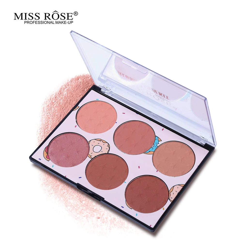 Miss Rose 6 видов цветов румяна для щек палитра водостойкая пудра Контур бронзатор