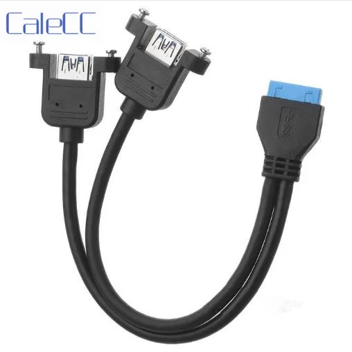 Материнская плата 20pin Заголовок к 2 портам USB 3 0 гнездовой задней панели кабель