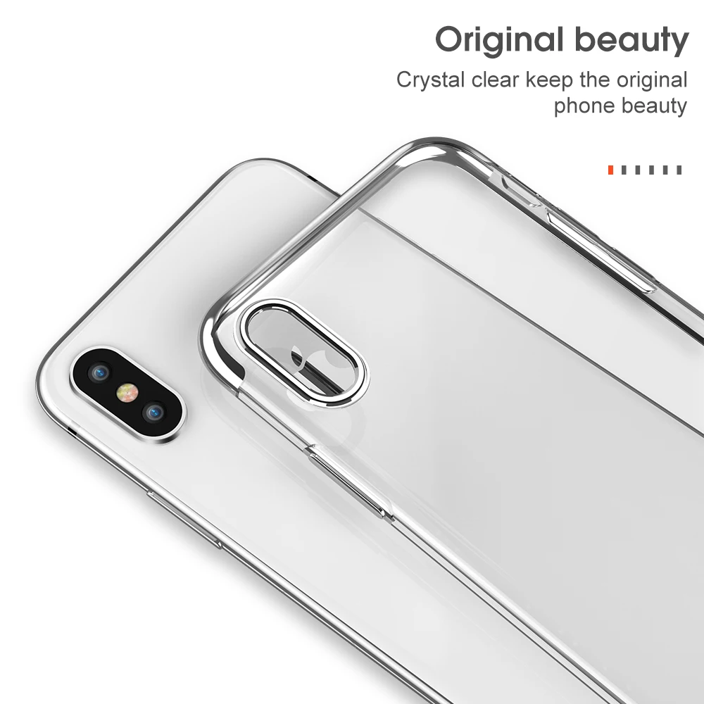FLOVEME ультра тонкий чехол для телефона iPhone 6 S 7 8 Plus X прозрачный мягкий силиконовый