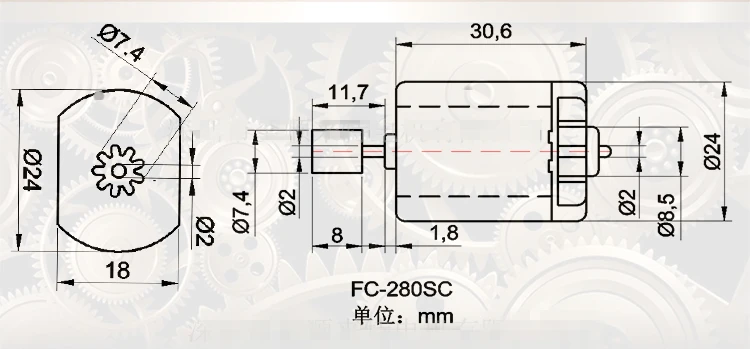 Зеркало заднего вида с колесным редуктором 11800 x T 12 В об/мин|micro motor|motor 12vlock motor |