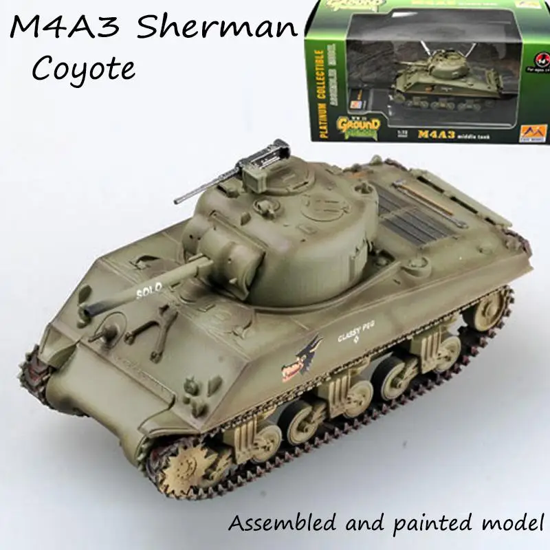 WW2 M4A3 Танк Шерман армии США Койот картина выветривание без литья под давлением 1/72