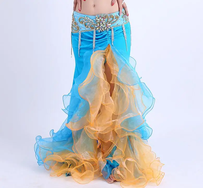 Женское цветное яркое платье танцевальный костюм для танцев на Хэллоуин голубой