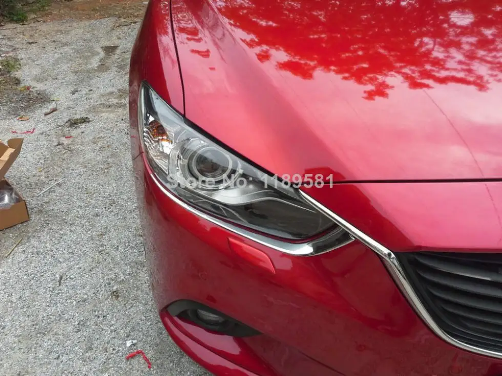 

For Mazda 6 M6 Atenza 2014 2015 ABS Chrome Headlight Trim