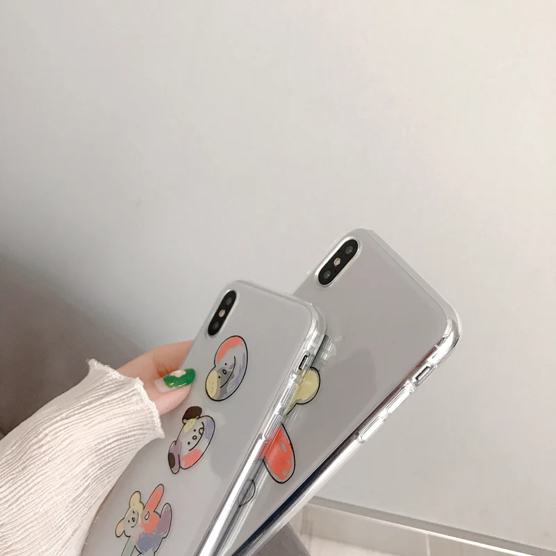 Мягкий силиконовый чехол с рисунком медведя для iphone X, чехол xs max cute Bear coque на iphone 6s 6 plus, матовый чехол для телефона 7 8 plus
