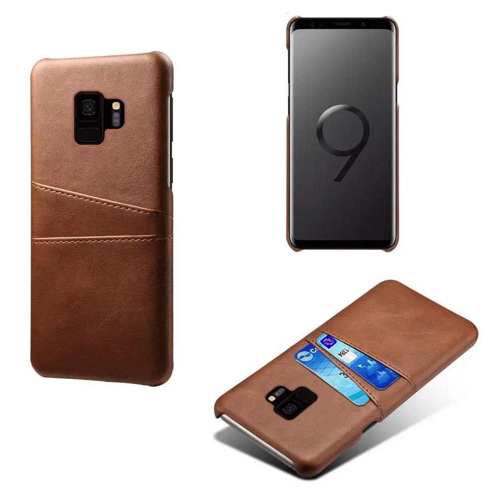 Brown Роскошный чехол для samsung Galaxy Note 9, 8, 5, 4, S10 Plus, S9, S7, S6 Edge Plus, тонкий чехол с отделениями для карт из искусственной кожи+ чехол для ПК, для S10E, S10+ чехол - Color: Brown