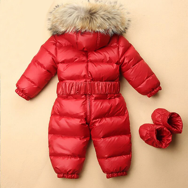 Зимняя одежда для малышей Зимний комбинезон маленьких мальчиков Комбинезоны