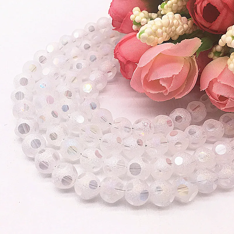 

20pcs 8mm Austrian Frosted Matt Crystal Glass Beads Spacer Beads Handmade For Jewellery Making DIY Bracelet Necklace #03