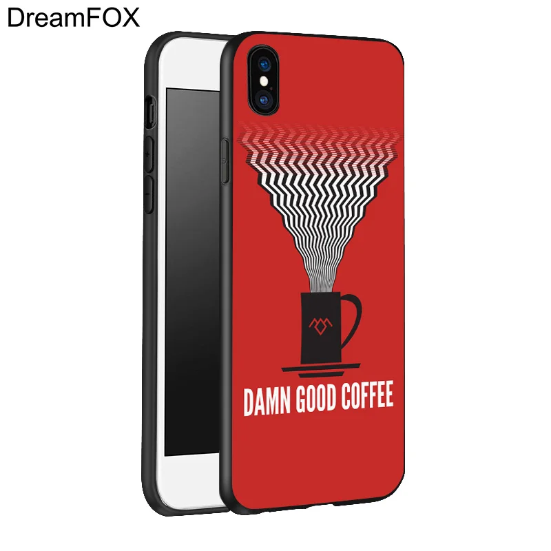 DREAMFOX K250 Твин Пикс Стиль Черный Мягкий ТПУ силиконовый чехол для Apple iPhone 11 Pro XR XS Max X