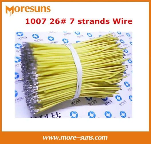 Free shipping 100pcs/lot 100MM electronic wire harness Tin plated copper 1007 26# 7 strand Pink Wiring Harness | Электроника