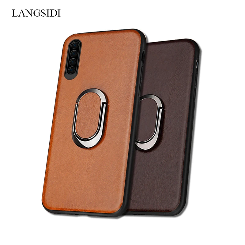 

Genuine Leather case For Huawei P30 P20 Luxury Slim Back cover for Huawei P30 Pro Kickstand Phone Cases for Honor 8X9X 10 10i 20