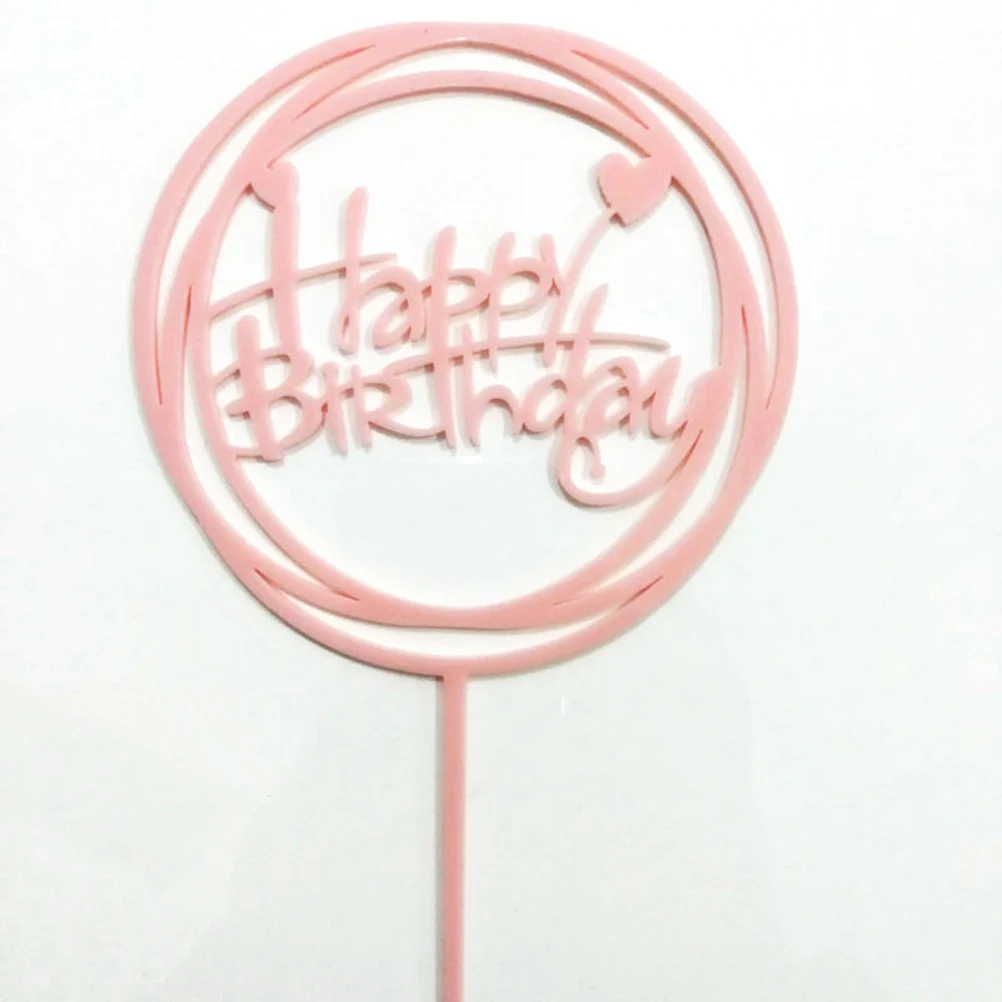 3pcs Happy Birthday Cake Topper Acylic Cupcake Toppers Decorating Food Picks Party Supplies Favors (Random Color) | Дом и сад