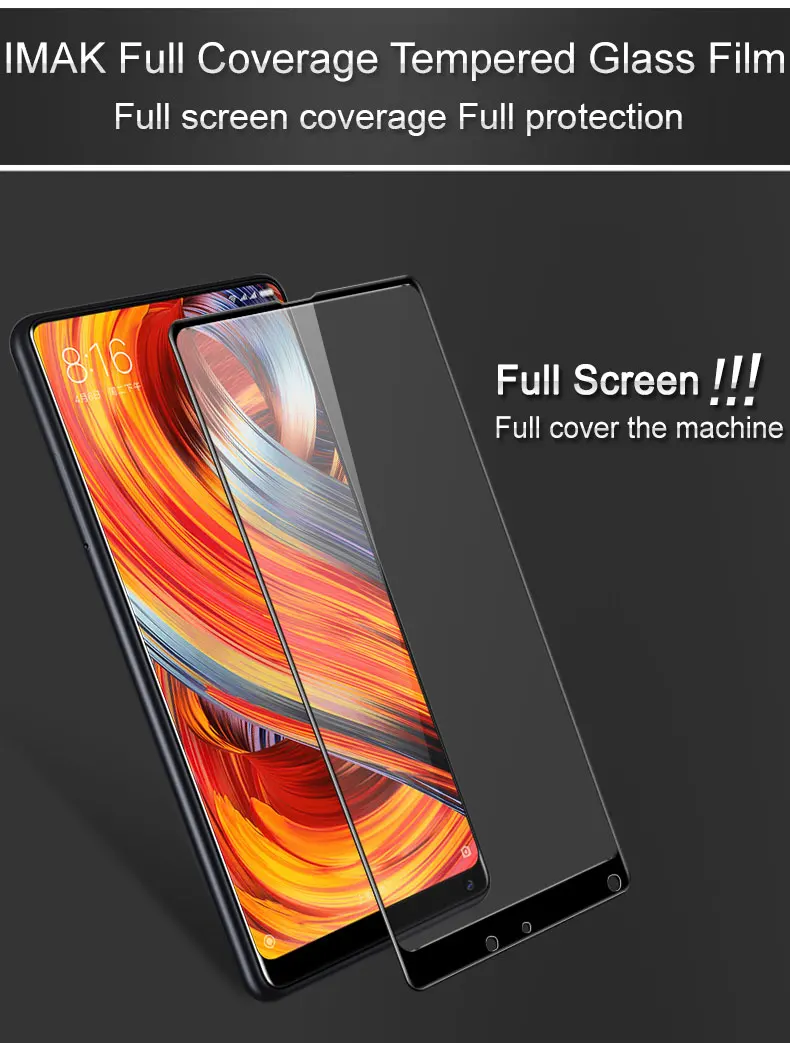 Для Xiaomi mi Mix 2 mi X2 защитная пленка из закаленного стекла защитная пленка Imak полная защита для экрана для Xiaomi mi Mix 2 S mi X2S mi X2 S полное покрытие