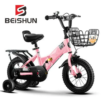 CBSEBIKE детский складной велосипед 12 дюймов 14 дюймов 16 дюймов 18 дюймов 2-3-6 лет заднее сиденье складной детский велосипед - Цвет: pink