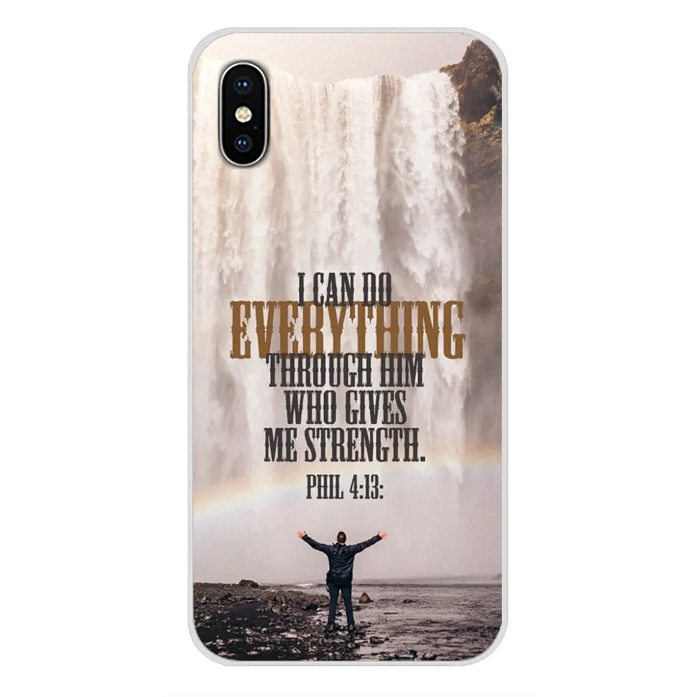 Библейский стих филиппийский Иисус Христос для Apple iPhone X XR XS MAX 4 4S 5 5S 5C SE 6 6S 7 8 Plus ipod