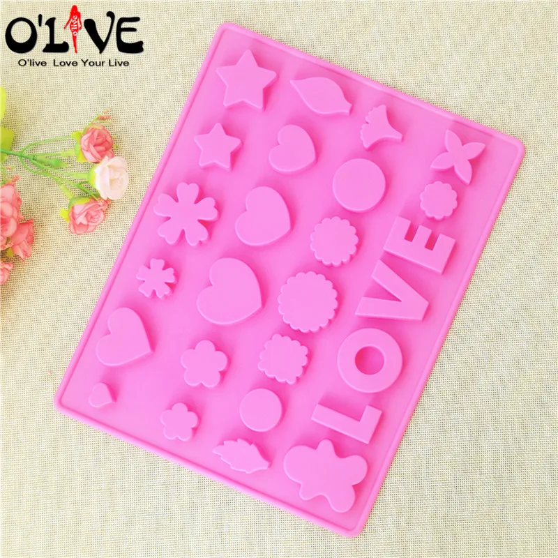 Cake Decoration Tools Love Flower Silicone Mold Fondant Chocolate Soap Making Forms Confectionery Cookie Molds Pastry | Дом и сад