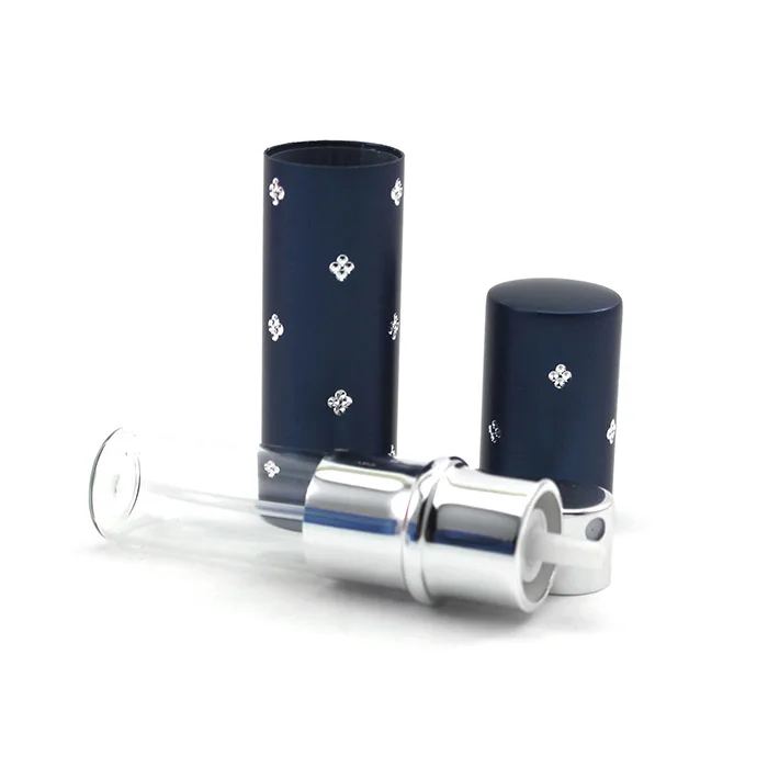 Пустая синяя бутылочка фиолетового цвета модная женская для духов