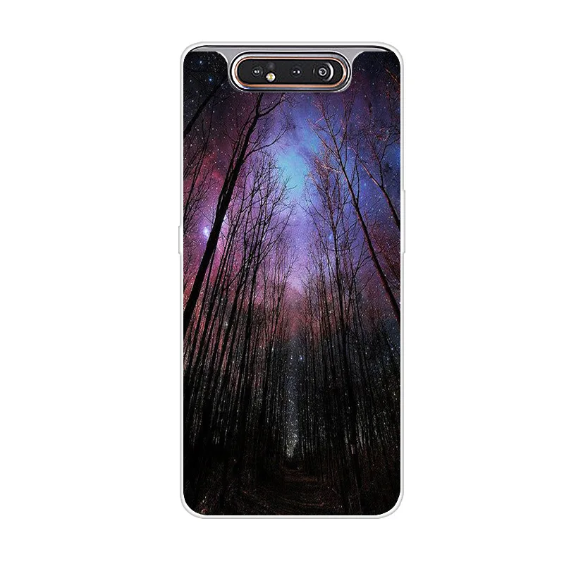 24 Для samsung A80 чехол с животным Мягкий ТПУ Прозрачный бампер чехол для samsung Galaxy A80 Силиконовая задняя крышка для телефона Capas A 80 A805 A805F - Цвет: 24
