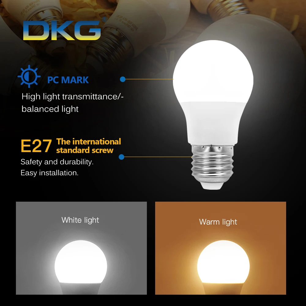 E27 светодиодная лампа 220 в 240 В Светодиодная 18 Вт 15 12 9 7 5 3 2 2835 SMD Энергосберегающая