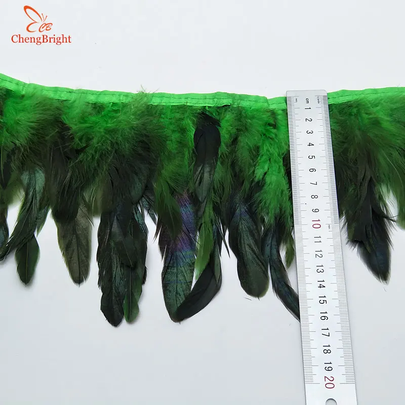 Украшения ChengBright красивые 10 ярдов белые куриные петушиные хвост перья планки для
