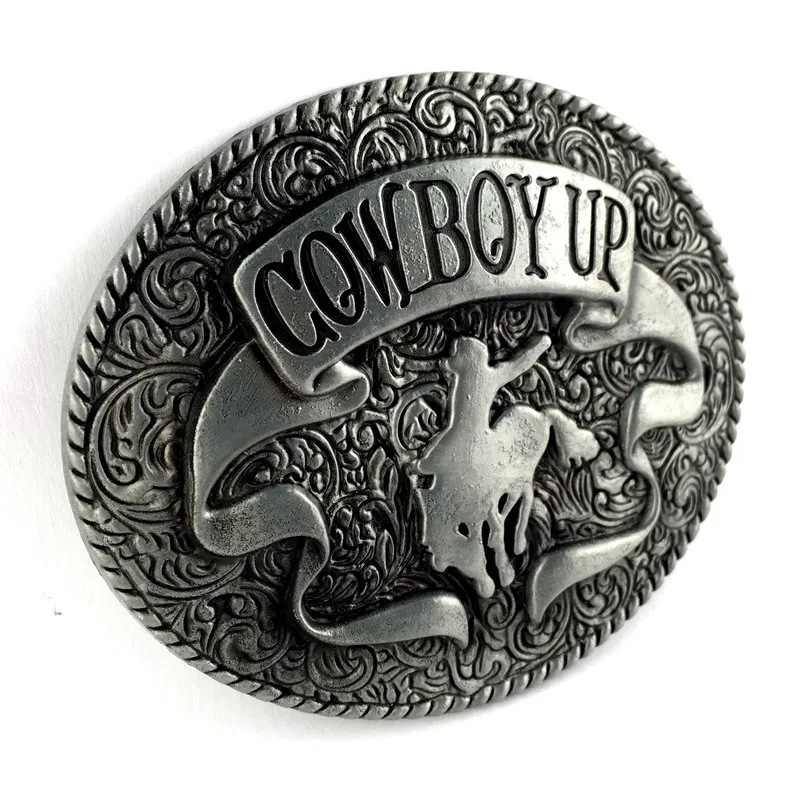 Винтаж Серый овал пастушка ковбойские до Западной Rodeo металлические пряжки ремня
